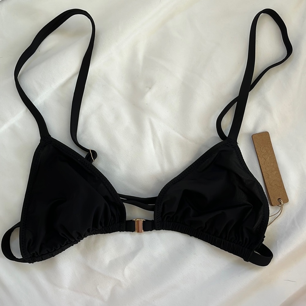 SKIMS Jelly Sheer Triangle Bralette (Onyx)